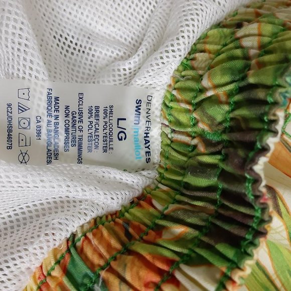 Denver Hayes Shorts Swim Trunks Tropical Pattern Size Large - Picture 3 of 3